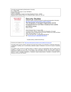 The Geography of Insurgent Organization and its