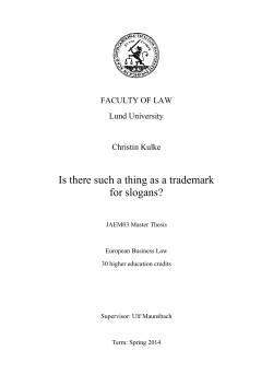 Is there such a thing as a trademark for slogans?