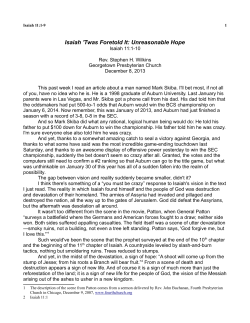 Isaiah `Twas Foretold It: Unreasonable Hope