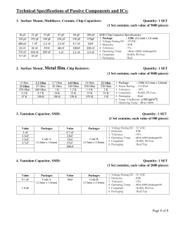 Technical Specifications of Passive Components - DAE e