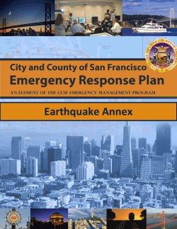 Earthquake Annex - San Francisco Department of Emergency