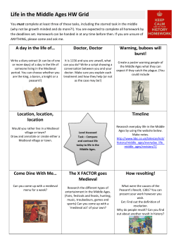 Life in the Middle Ages HW Grid