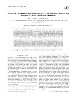 Growth and Partitioning in Pascopyrum smithii (C3 )