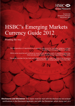 HSBC`s Emerging Markets Currency Guide 2012