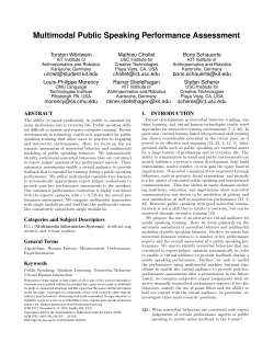 Multimodal Public Speaking Performance Assessment