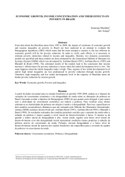 ECONOMIC GROWTH, INCOME CONCENTRATION