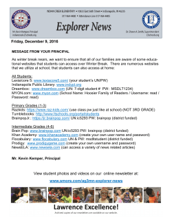 December 2016 - Indian Creek Elementary School