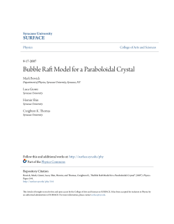 Bubble Raft Model for a Paraboloidal Crystal - SUrface