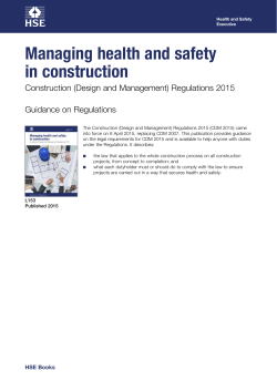 (Design and Management) Regulations 2015