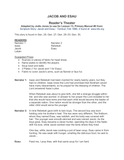JACOB AND ESAU Reader`s Theater