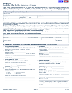 Credit Card Transaction Dispute