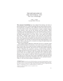 Tarr, J.A. 2002. The metabolism of the industrial city