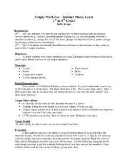 Simple Machines &ndash;Inclined Plane, Lever, Screw - gk-12