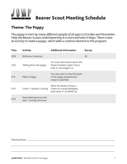 The Poppy - Scouts Canada