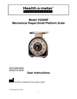 Manual PDF - Health o meter&reg; Professional Scales