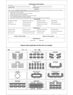 Meeting Room Setup Request