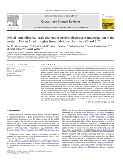 Orbital- and millennial-scale changes in the