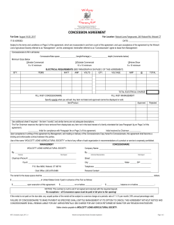 CONCESSION AGREEMENT - Wolcott Country Fair