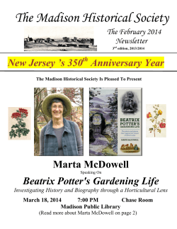 February 2014 MHS Newsletter