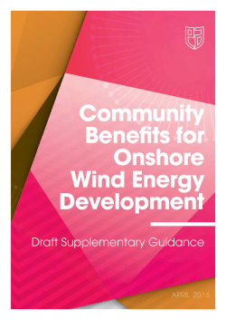 Community Benefits for Onshore Wind Energy Development