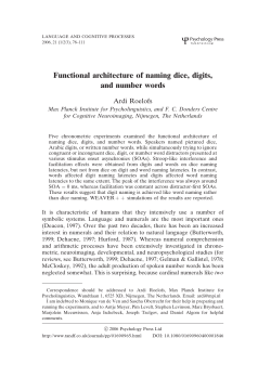 Functional architecture of naming dice, digits, and number words