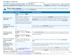 Full PPO Combined Deductible 15-150 90/70