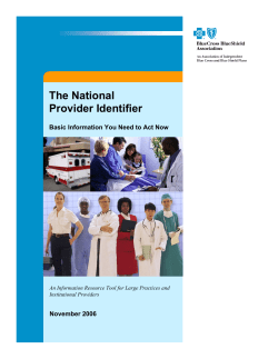 The National Provider Identifier