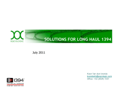 SOLUTIONS FOR LONG HAUL 1394