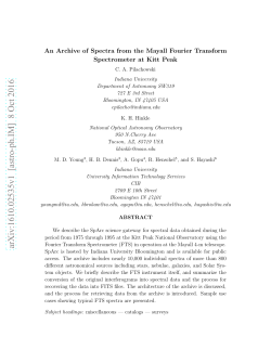 An Archive of Spectra from the Mayall Fourier Transform