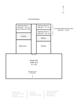 Front Entrance Great Hall 3800 sq ft 47 x 52