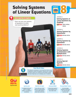 Solve Systems of Equations