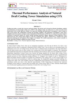 Thermal Performance Analysis of Natural Draft Cooling Tower
