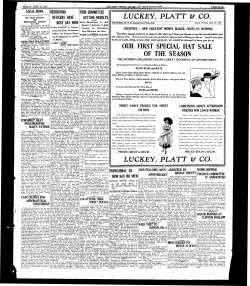 LUemY, PLATT m CO. OUR FIRST SPECIAL HAT SALE OF THE