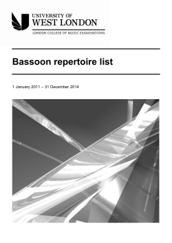LCM Exams - bassoon grades repertoire list