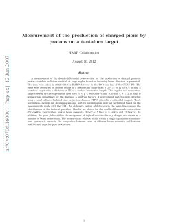 Measurement of the production of charged pions by protons on a