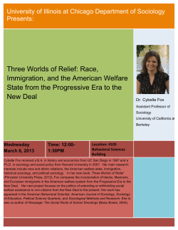 Cybelle Fox - UIC Sociology - University of Illinois at Chicago