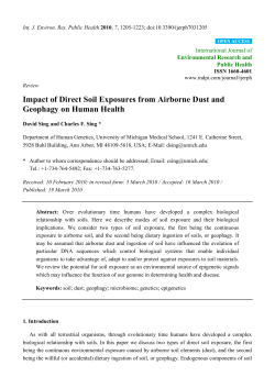 Impact of Direct Soil Exposures from Airborne Dust and Geophagy