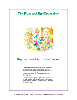 Elves and the Shoemaker supplement