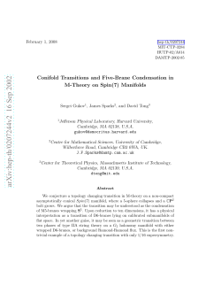 Conifold Transitions and Five-Brane Condensation in M