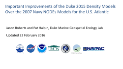 Important Methodological Differences Between the Navy NODEs