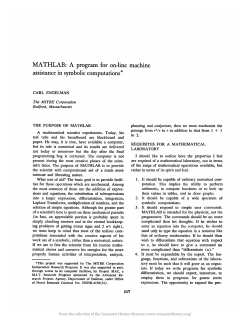 A program for on-line machine assistance in symbolic computations