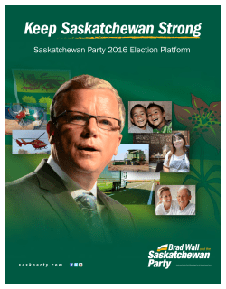 Saskatchewan Party Platform