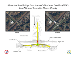 Alexander Road Bridge Over Amtrak`s Northeast Corridor (NEC