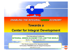 integral green economy for a better world