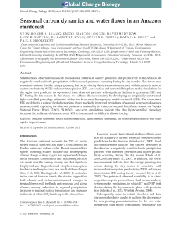 Seasonal carbon dynamics and water fluxes in an Amazon rainforest