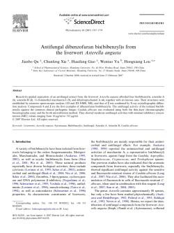 Antifungal dibenzofuran bis(bibenzyl)s from the liverwort Asterella