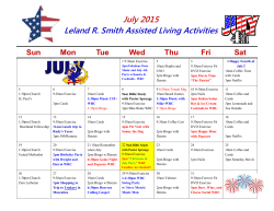 Leland R. Smith Assisted Living Activities