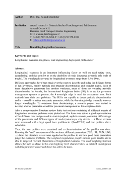 Describing longitudinal evenness