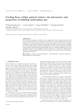Cooling flows within galactic haloes: the kinematics - Physik