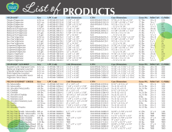List of PRODUCTS - Follow Your Heart